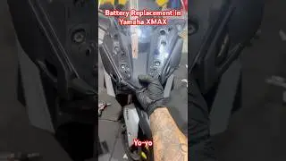 Battery replacement in Yamaha XMAX  #automobile #youtubeshorts #reels #flowers #smartphone ☺️☺️