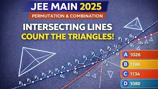 JEE Main 2025 PYQ | Permutation & Combination | Counting Triangles on Intersecting Lines