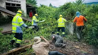Time-Lapse: Clearing an Abandoned House Overrun by Vines — A Strange Figure Appears 😱