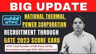 NTPC Recruitment through GATE 2023 Score Card || Don't Miss Out on NTPC Details Notifications ||🔥🔥