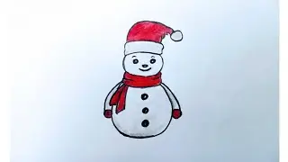 How To Draw A Snowman Step By Step | Easy Snowman Drawing