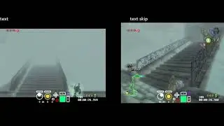 Snowpeak - Midna text skip after snowboarding comparison