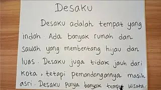 Belajar Menulis dan Membaca Teks Bahasa Indonesia Judul Desaku untuk Anak TK, Paud dan SD
