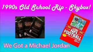 Michael Jordan Pull!! Throwback 1990s packs - Skybox Basketball 1990 - Score Football 1990