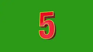 5 Number 3d Green screen free, 3d numbers