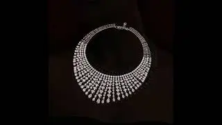 Modern Opulence: Contemporary Grand White Gold Fancy Solitaire Diamond Necklace