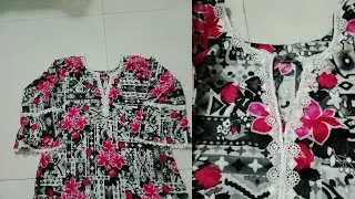 গজ কাপড় কিনে বানিয়ে নিন ইউনিক ডিজাইনের সুন্দর ড্রেস।। সাদা কালার ড্রেস ডিজাইন।।