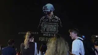 PUBG MOBILE Bangkok Drone Light Show | 2000-drone show | Crostars