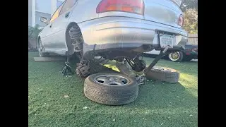 Dropping the rear sub frame on my WRX(GC8)