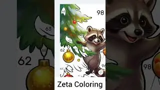 Colouring by numbers video | Zeta Coloring pages | Satisfying Digital painting 