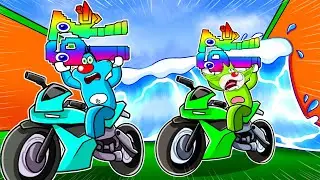 Roblox Oggy Escape The Tsunami On Bike For Brainrot!