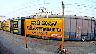 Wadi Junction | Train 22157 Mumbai Chennai SF Mail Approaching To Wadi Station In Karnataka 