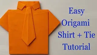 Easy Origami Shirt + Tie Tutorial