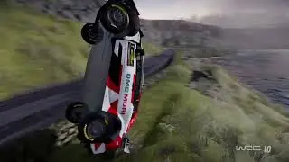 Dont trust the sidewalks BIG CRASH! | WRC 10 | EWRC 2022 | Wales