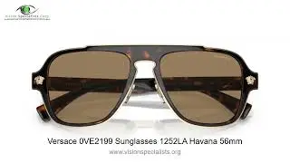 Versace 0VE2199 Sunglasses 1252LA Havana 56mm