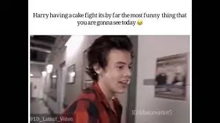 Harry having a cake fight