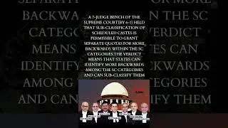 SC SubCategorization Gets SupremeCourt Nod for QuotaBenefits#scverdict #scsubcatgorization #nodbysc