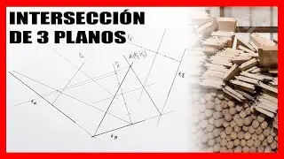 🔥​​ INTERSECCION de 3 PLANOS 🗡️​​ Sistema de planos acotados dibujo técnico