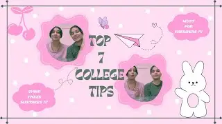 🎀🌷College Tips Every Student Should know !!  #CollegeLife #CollegeTips #StudentVlog 😍