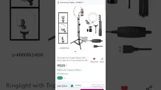 Ring light with stand / 10 inch ring light Unboxing ll Meesho product receive ll #meesho #ringlight