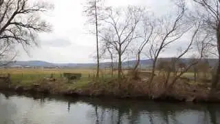Werra River in Tiefenort, Germany