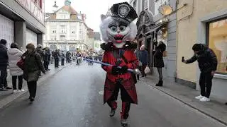 Ratteschwänz, Chatzemusig, Bohème, Tambouren uvm. an der Fritschivater-Abholung der Zunft zu Safran