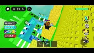 Playing roblox aura slap tower