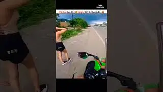 Cute Girl Impress & Flirting Rapido Boy 😜 #shorts #motovlog#bike#cutegirl#ridergirls girls reaction🥰