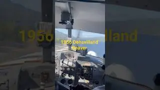 1956 Dehavilland Beaver float plane landing.