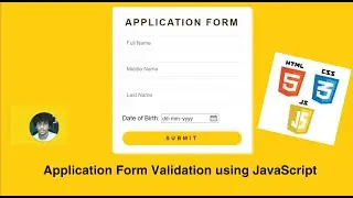 Application Form validation using JavaScript