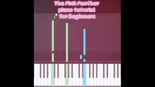 The Pink Panther Part 2. Music simple piano tutorial. Easy for beginners. #piano #easypianotutorial
