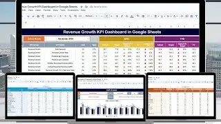 Revenue Growth KPI Dashboard in Google Sheets