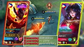 ALDOUS VS TOP GLOBAL ESMERALDA TRASHTALKER | WHO WILL WIN? | TOP GLOBAL ALDOUS GAMEPLAY