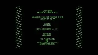 Compowinner, Forndata 2022, a Commodore PET 8032 demo
