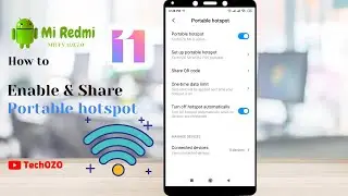 How to create and share Redmi Mobile Portable Hotspot Easy settings - TechOZO