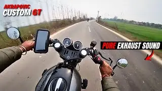 Speedy Custom Continental GT 650 Raw Exhaust Sound | Akrapovic Exhaust | ASMR