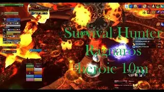 Versus - Firelands Ragnaros Heroic 10-Man Hunter POV with fire fighting
