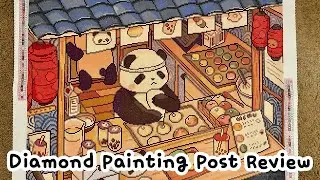 panda cafe by art by julia + diamond art club | diamond painting post review!
