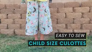 Child's culottes using 1 yard of fabric!