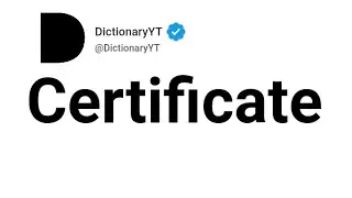 Certificate Meaning In French