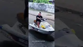Gokil! Honda Beat dan Yamaha Mio J ini Disulap Jadi Jet Ski, Auto Jadi Pusat Perhatian #shorts