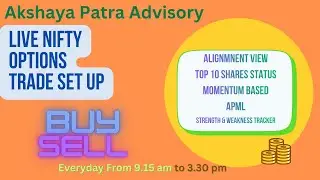 9TH  JAN  NIFTY OPTIONS LIVE TRADE SET UP