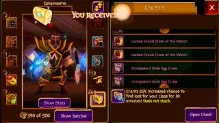 Arcane Legends: Opening 10 owl crates! Silver drop!!! :)