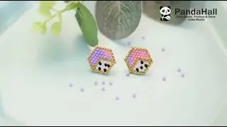 How to Make Seed Beaded Hexagonal Earrings【Beading with PandaHall】