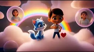 The boy and the little dragon of clouds