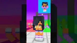 Help Aphmau Collect Her Body Build Queen Run Challenge part 3 #minecraftshorts #funnyshorts #fyp