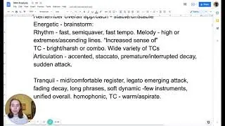 Mini Analysis  VCE Music Performance Aural Exam Analysis language warm up Video 2