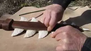 Sanding a Shark's Tooth Club