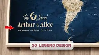 Personalized World Map Wall Art | Custom Push Pin Map | 20 Legends & Fonts | Travel Journey Canvas