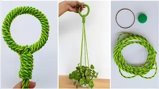 How to tie a knot for hanging planters | How to Hang Flower Pot with Rope|  | HANGING POT WITH ROPE